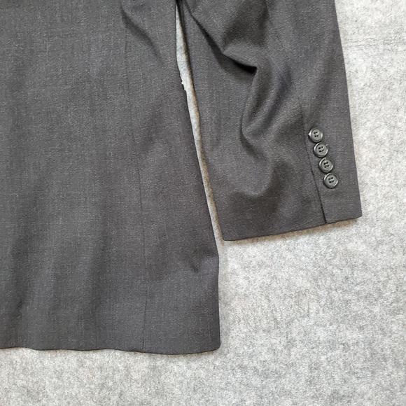 J.Crew Blazer Mens 42L Wool 3 Button Single Breasted Charcoal Sport Coat Jacket - Picture 5 of 16